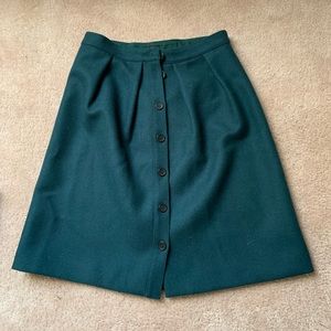 J.Crew knee length button up wool skirt size 4